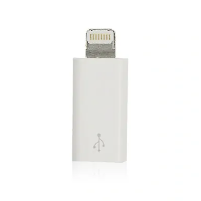 Redukce micro USB / Lightning barva bílá