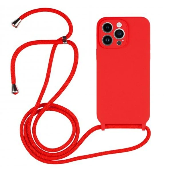 Ochranný kryt s poutkem pro iPhone 12 Pro - Red
