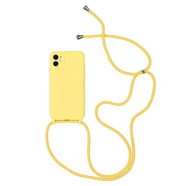 Ochranný kryt s poutkem pro iPhone 12 - lemon