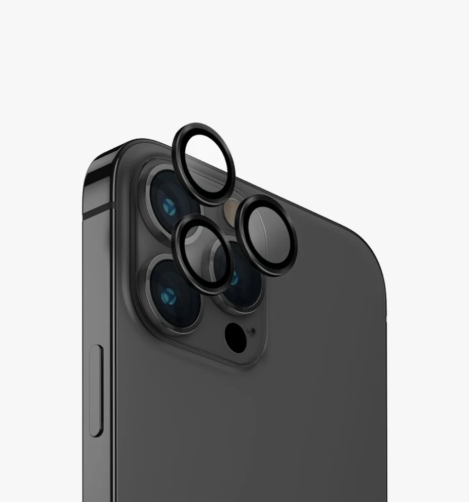 Ochranné sklo fotoparátu s aplikátorem iPhone 14 PRO, 14 PRO MAX black