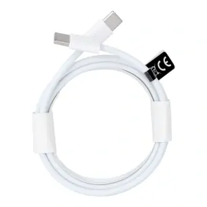 Datový kabel USB Typ C na USB Typ C, 30W, barva bílá - 2 metry