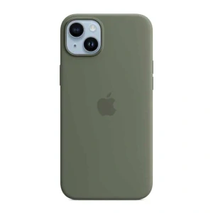 Silicone Case iPhone 14 Olive - MagSafe