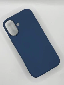 Silikonový kryt pro iPhone 16 s MagSafe - denim