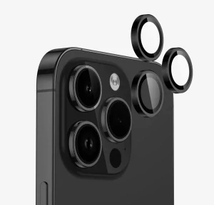 Ochranné sklo fotoparátu s aplikátorem iPhone 15 PRO, 15 PRO MAX  black